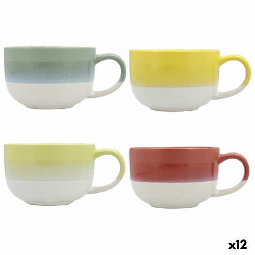Cup Quid Atenua Ceramic Multicolour (460 ml) (12 Units) image 1