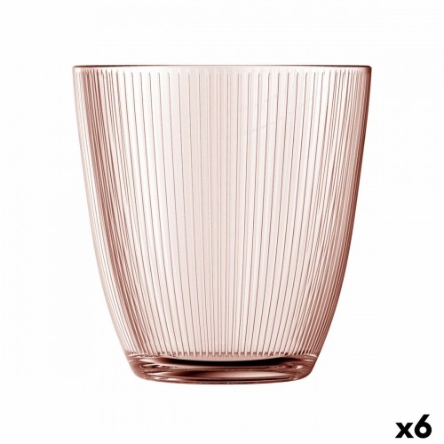 Glass Luminarc Concepto Stripy Pink Glass (310 ml) (6 Units) image 1
