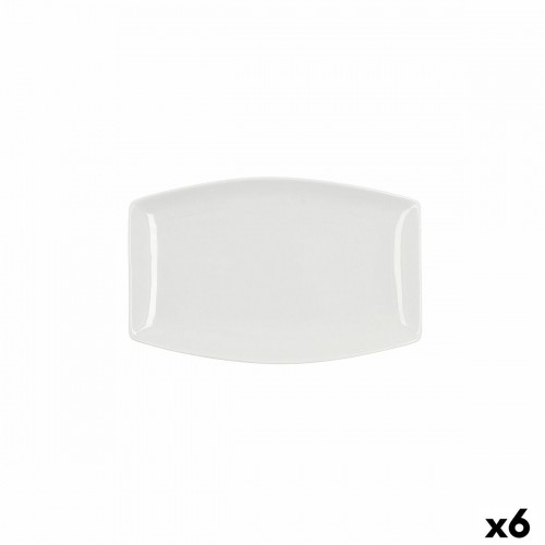 Serving Platter Quid Gastro Squared Ceramic White (25,2 x 16 x 2 cm) (6 Units) image 1