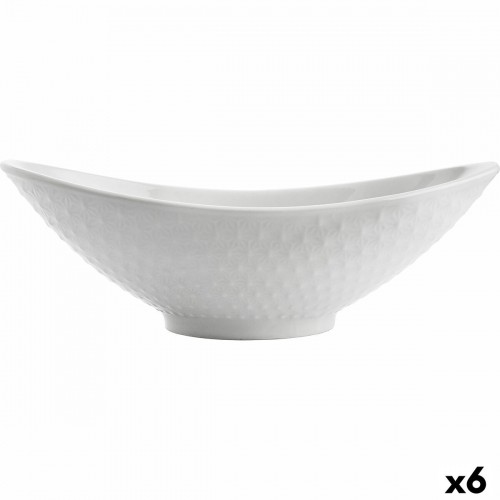 Serving Platter Quid Gastro Oval Ceramic White (21,5 x 12,5 x 7 cm) (6 Units) image 1