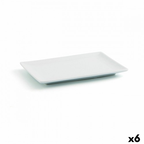 Snack tray Quid Gastro Fun White Ceramic 20 x 13 x 2 cm (6 Units) image 1