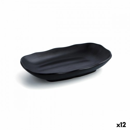 Deep Plate Quid A'bordo Black Plastic 25,5 cm (12 Units) image 1