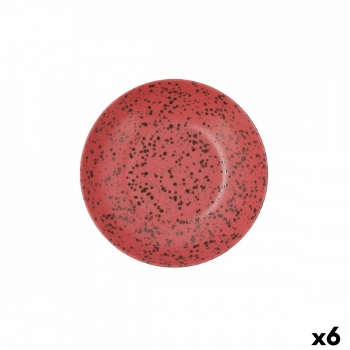 Deep Plate Ariane Oxide Ceramic Red (Ø 21 cm) (6 Units) image 1