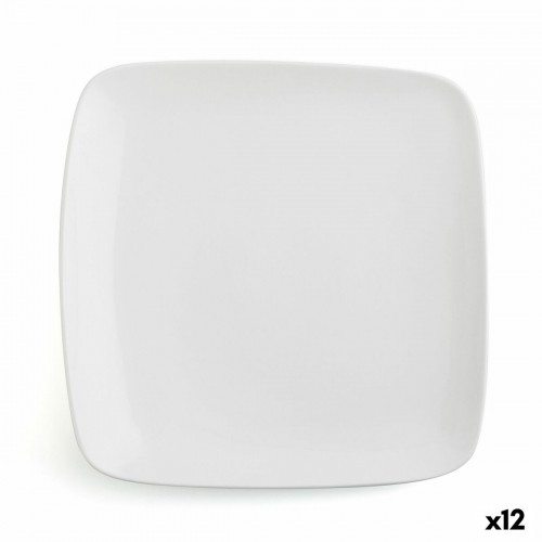 Плоская тарелка Ariane Vital Квадратный Керамика Белый (27 x 21 cm) (12 штук) image 1