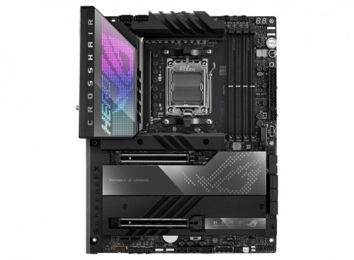 Asus  
         
       ROG CROSSHAIR X670E HERO Processor family AMD, Processor socket AM5, DDR5 DIMM, Memory slots 4, Supported hard disk drive interfaces 	SATA, M.2, Number of SATA connectors 6, Chipset  AMD X670, ATX image 1