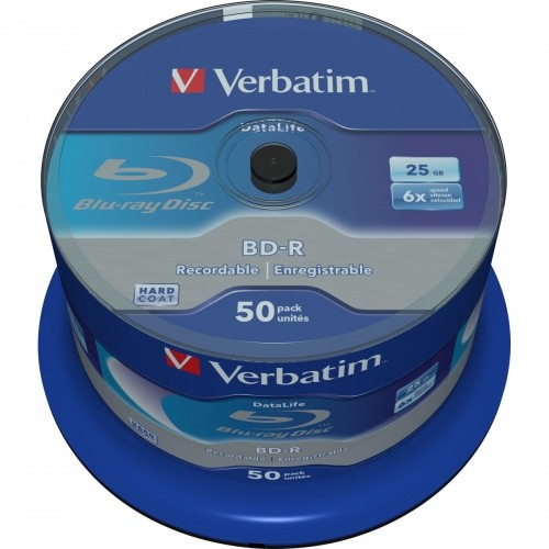 Blu-Ray BD-R Verbatim Datalife 50 штук 25 GB 6x image 1