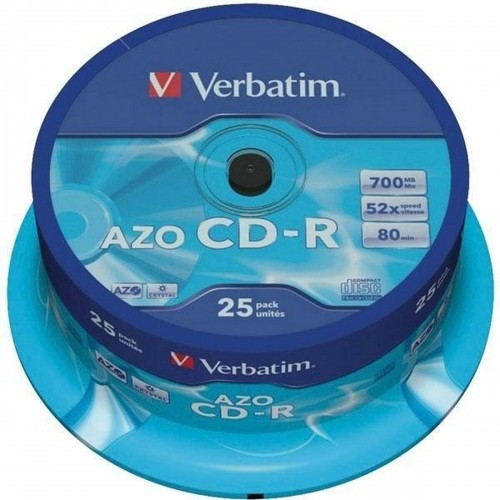 CD-R Verbatim AZO Crystal 25 gb. 700 MB 52x image 1