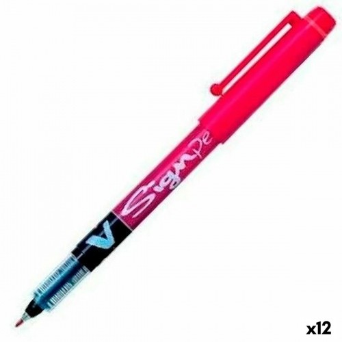 Gel pen Pilot V Sign Pen Red 0,6 mm (12 Units) image 1