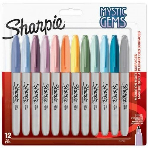 Set of Felt Tip Pens Sharpie Mystic Gems 12 Pieces Cake image 1