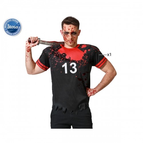 Costume for Adults Black Bloody Rugby (1 Piece) image 1