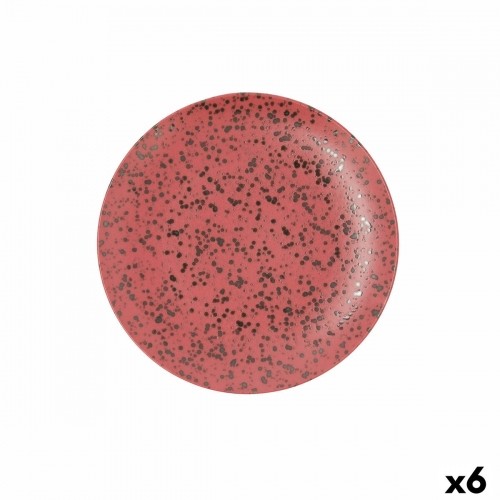 Плоская тарелка Ariane Oxide Керамика Красный (Ø 24 cm) (6 штук) image 1