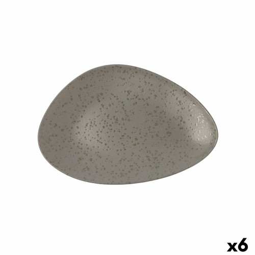 Плоская тарелка Ariane Oxide Треугольный Керамика Серый (Ø 29 cm) (6 штук) image 1