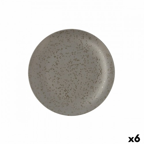 Flat plate Ariane Oxide Ceramic Grey (Ø 24 cm) (6 Units) image 1