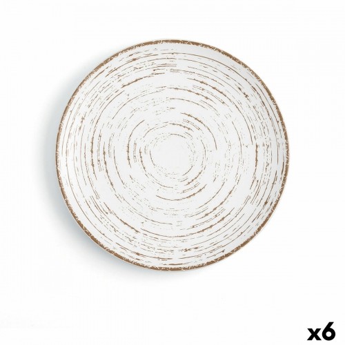 Flat plate Ariane Tornado Ceramic Bicoloured (24 cm) (6 Units) image 1