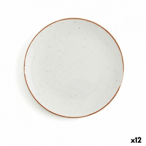 Flat plate Ariane Terra Ceramic Beige (Ø 21 cm) (12 Units) image 1