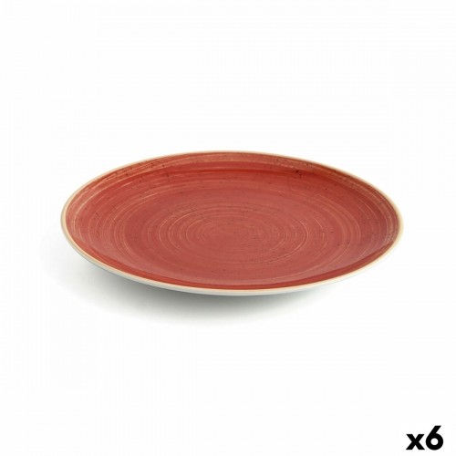 Плоская тарелка Ariane Terra Керамика Красный (24 cm) (6 штук) image 1