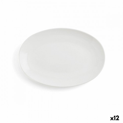 Serving Platter Ariane Vital Coupe Oval Ceramic White (Ø 26 cm) (12 Units) image 1