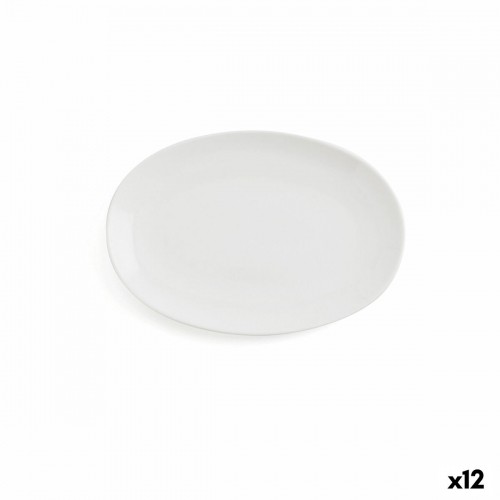 Pasniegšanas Plate Ariane Vital Coupe Ovāls Keramika Balts (Ø 21 cm) (12 gb.) image 1