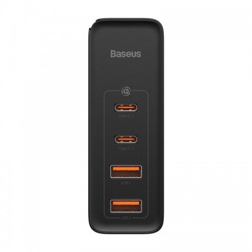 Baseus GaN CCGAN2P-L01 Tīkla Lādētājs 2 x USB | 2 x USB-C | 100W | 5A Melns image 1