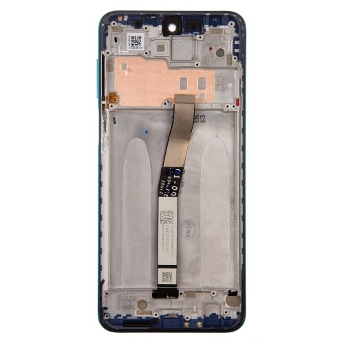 LCD Display + Touch Unit + Front Cover for Xiaomi Redmi Note 9S Blue (Service Pack) image 1