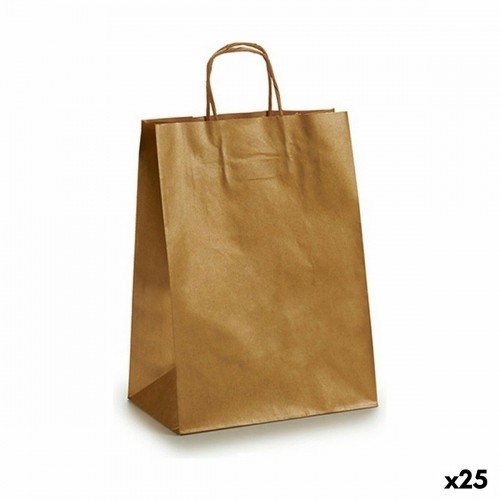 Paper Bag Golden (24 x 12 x 40 cm) (25 Units) image 1