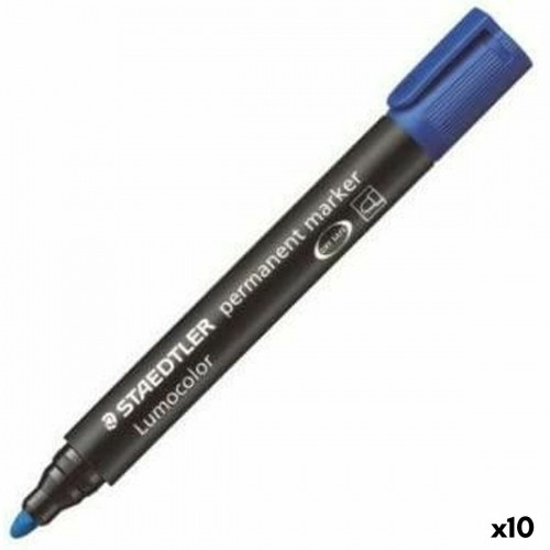 Permanent marker Staedtler Lumocolor 352-3 Blue (10 Units) image 1