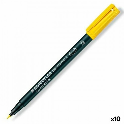 Постоянный маркер Staedtler Lumocolor 313-1 S Жёлтый (10 штук) image 1