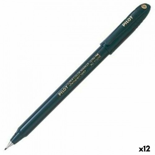 Felt-tip pens Pilot  SCA-UF Black (12 Units) image 1