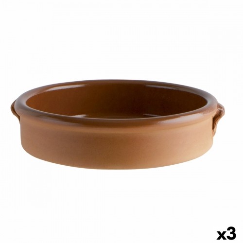 Bigbuy Cooking Kastrolis Keramika Brūns (36 cm) (3 gb.) image 1