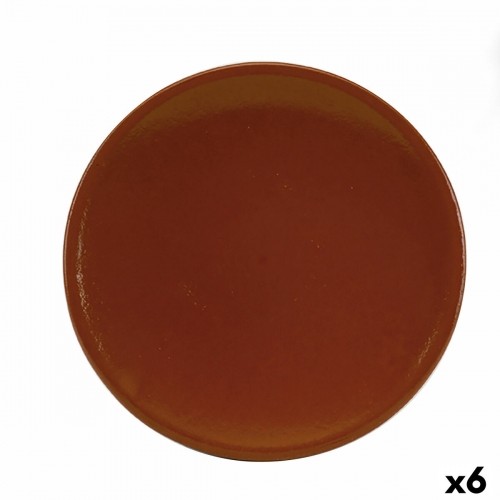 Тарелка Raimundo рефрактор Кафель Керамика Коричневый (Ø 30 cm) (6 штук) image 1