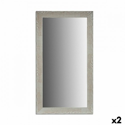 Gift Decor Sienas spogulis Koks Balts Stikls (75 x 136 x 1,5 cm) (2 gb.) image 1