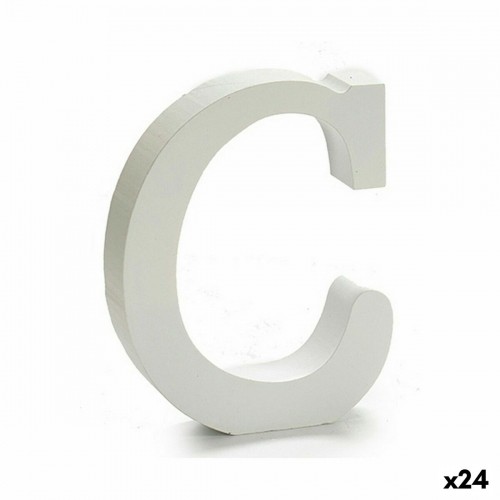 Pincello письмо C Деревянный Белый (2 x 16 x 14,5 cm) (24 штук) image 1