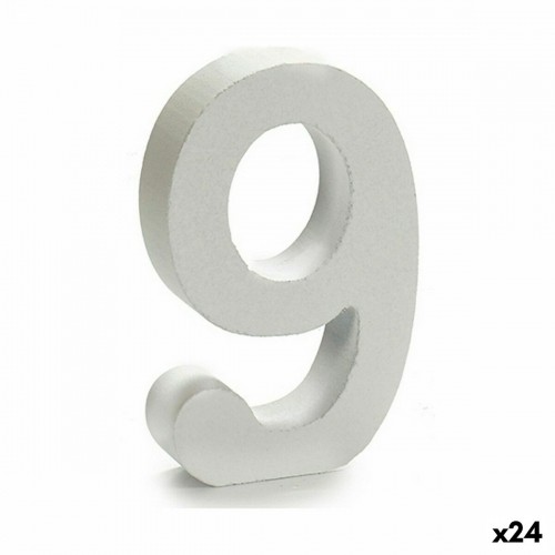 Number 9 Wood White (2 x 16 x 14,5 cm) (24 Units) image 1
