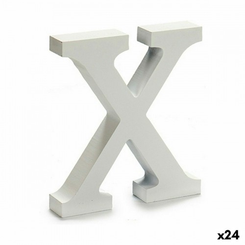 Letter X Wood White (2 x 16 x 14,5 cm) (24 Units) image 1