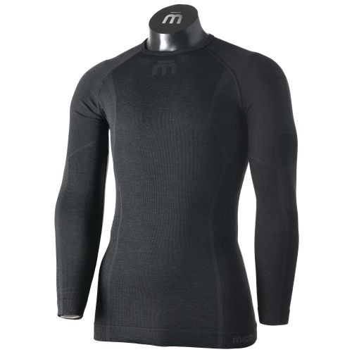 Mico Man LS Round Neck SuperThermo Merino / Melna / M / L image 1