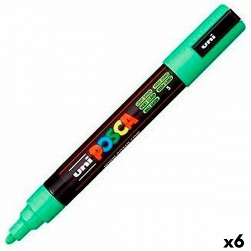 Marķiera Pildspalva POSCA PC-5M Gaiši zaļš (6 gb.) image 1