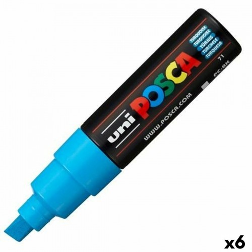 Marker pen/felt-tip pen POSCA PC-8K Turquoise (6 Units) image 1
