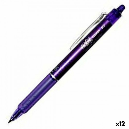 Pen Pilot Frixion Clicker Erasable ink Violet 0,4 mm 12 Units image 1