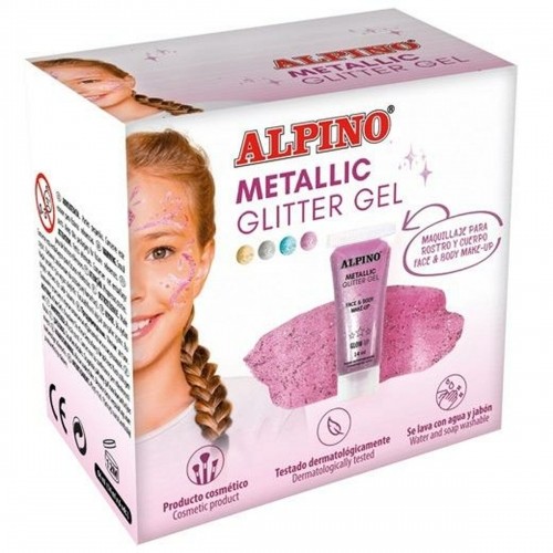 Children's Makeup Alpino Gel Glitter Pink image 1