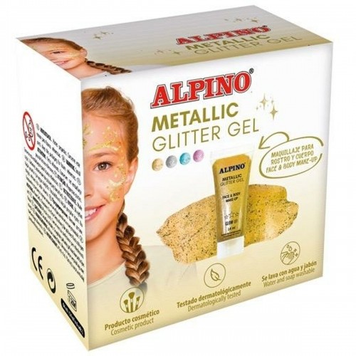 Children's Makeup Alpino Gel Glitter Golden image 1