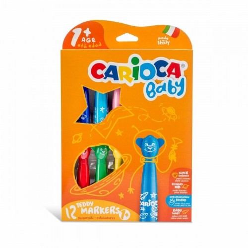 Набор маркеров Carioca Teddy Marker 1+ Разноцветный 12 Предметы image 1