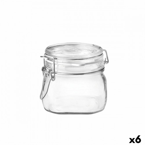 Food Preservation Container Bormioli Rocco Fido Transparent Glass (500 ml) (6 Units) image 1