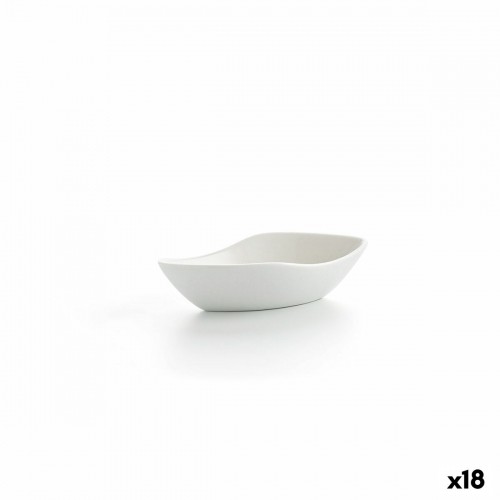 Bowl Ariane Alaska Mini Oval Ceramic White (10,5 x 4,8 x 2,8 cm) (18 Units) image 1
