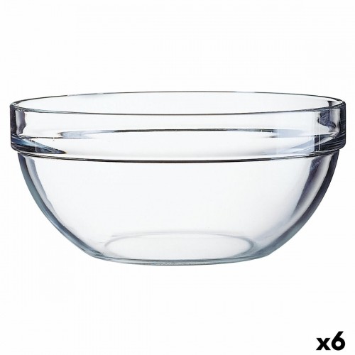 Salad Bowl Luminarc Transparent Glass (Ø 26 cm) (6 Units) image 1
