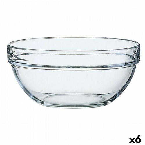 Salad Bowl Luminarc Transparent Glass (23 x 11 cm) (6 Units) image 1