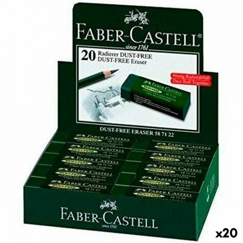 Dzēšgumija Faber-Castell Dust Free Zaļš (20 gb.) image 1