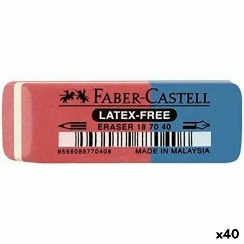 Eraser Faber-Castell Blue Red (40 Units) image 1