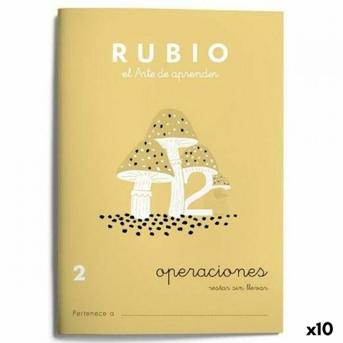 Maths exercise book Rubio Nº2 A5 Spanish 20 Sheets (10 Units) image 1