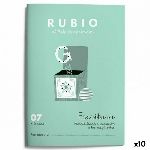 Writing and calligraphy notebook Rubio Nº07 A5 Spanish 20 Sheets (10 Units) image 1