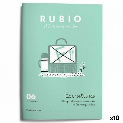 Writing and calligraphy notebook Rubio Nº06 A5 Spanish 20 Sheets (10 Units) image 1